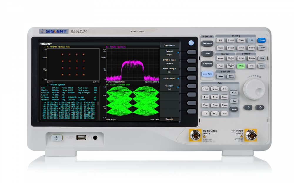 SIGLENT SSA3015X Plus Анализатор спектра от 9 кГц до 1,5 ГГц
