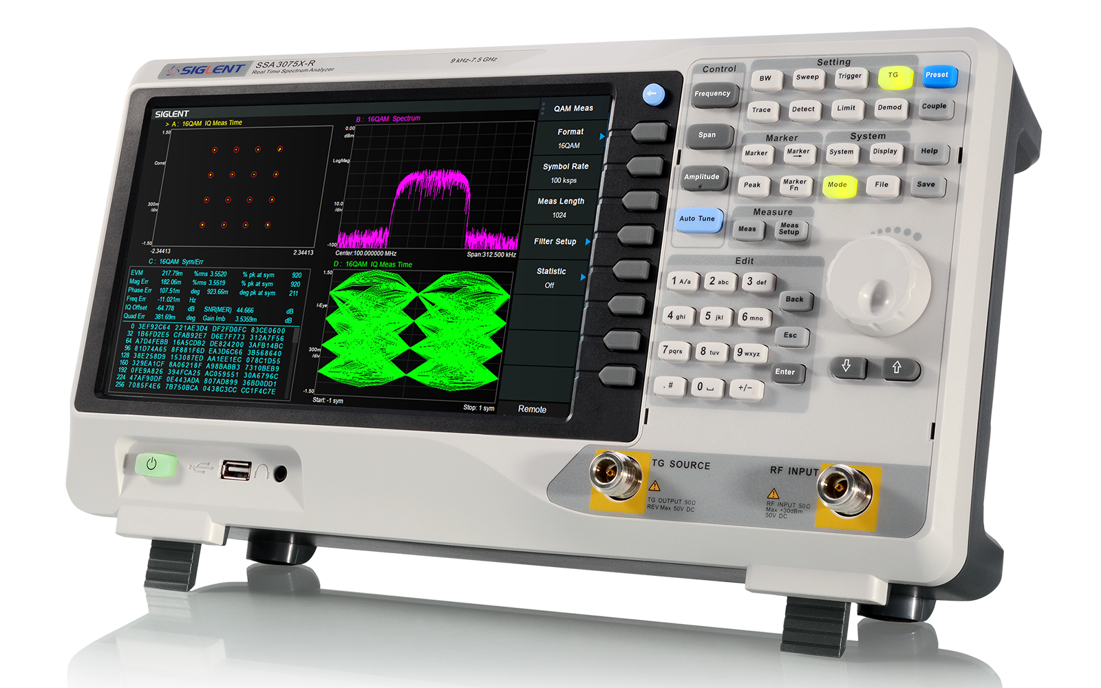 SIGLENT SSA3075X-R Анализатор спектра реального времени от 9 кГц до 7,5 ГГц