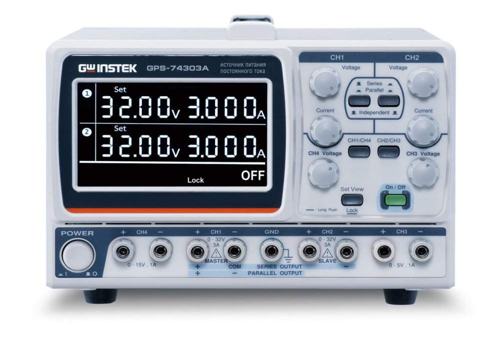 GW Instek GPS-74303A Источник питания 32 В, 3 А, 192 Вт