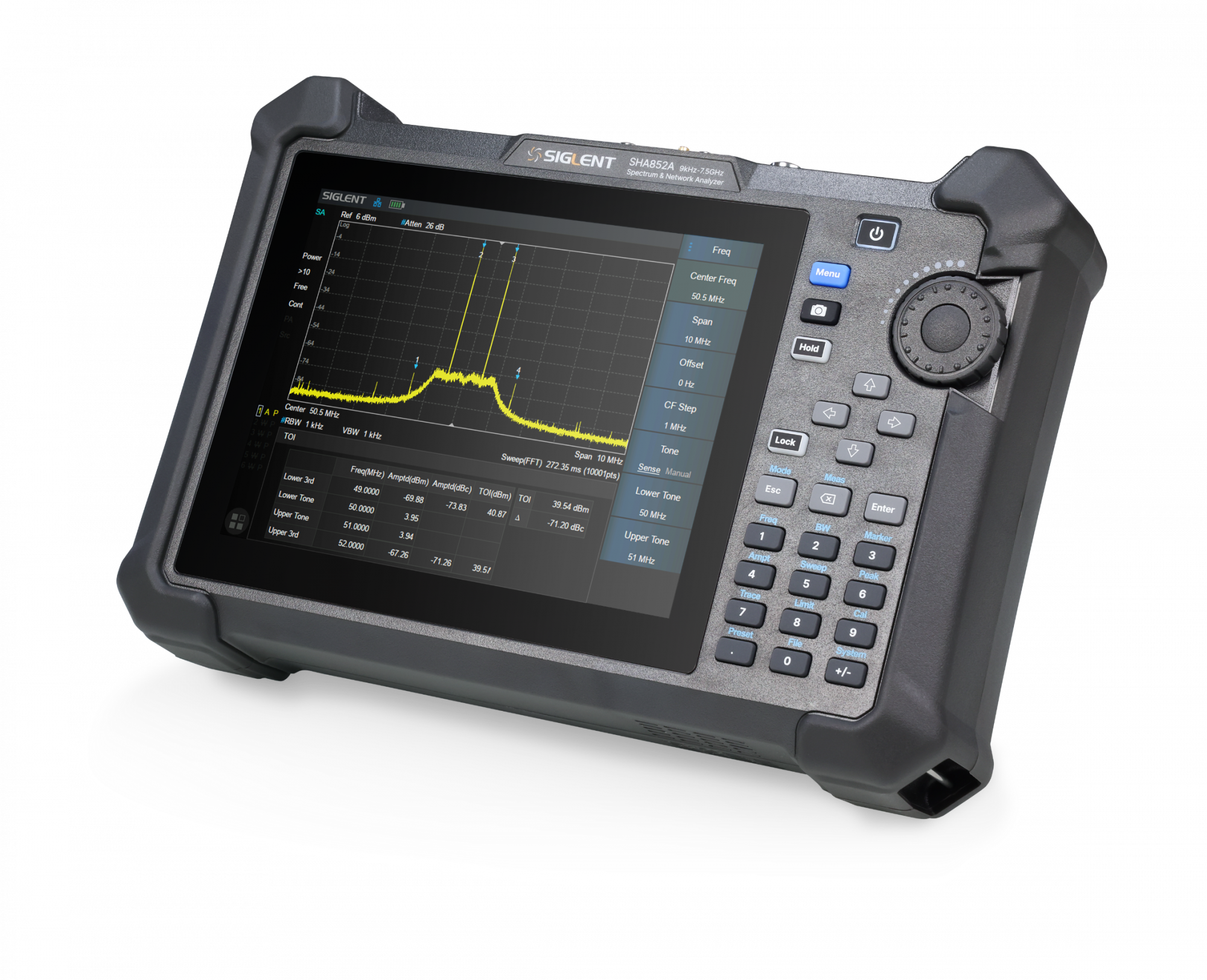 SIGLENT SHA852A Портативный спектральный и векторный анализатор цепей 7,5 ГГц